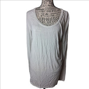 POL Women's Long Sleeve Top White Large